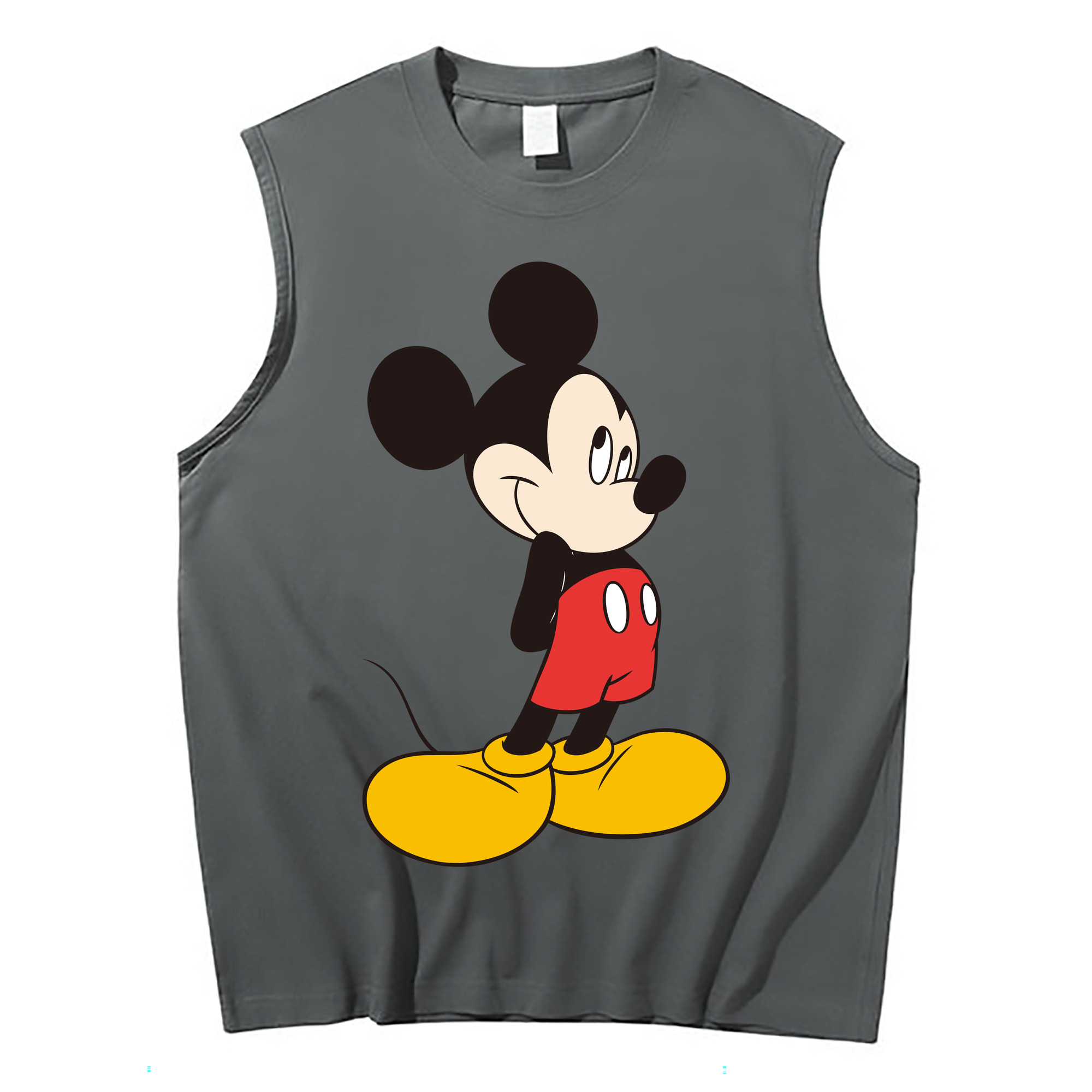 ミッキーマウス Mickey Mouse コットン100％タンクトップ（フロントプリント）